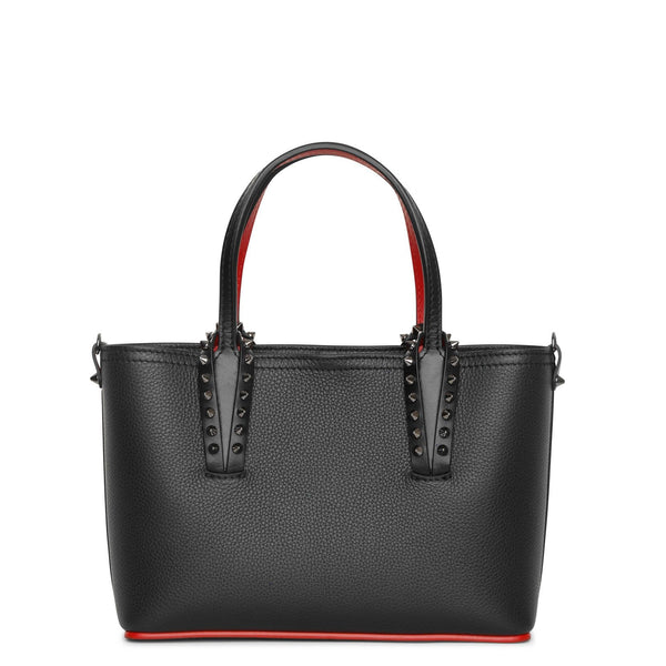 Cabata mini black leather tote bag