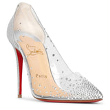 Degrastrass pvc 100 silver glitter pumps