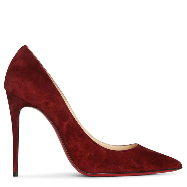 Kate 100 burgundy suede pumps
