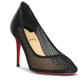 Filomena 85 mesh and leather pumps