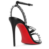 Mafaldina spikes 100 black sandals