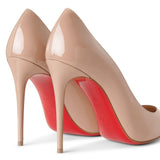 Kate 100 beige patent pumps