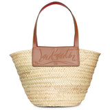 Loubi Shore nude 5 leather beach tote