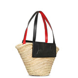 Loubi Shore Small black leather beach tote