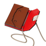 Elisa chain card holder nude 5 silver