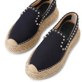 Espaboat spiked canvas espadrilles