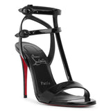 Mara 100 patent black sandals