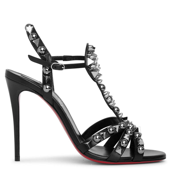 Goldora 100 black leather sandals