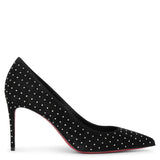 Kate Plume 85 black suede pumps