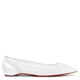 Kate draperia white ballerina flats