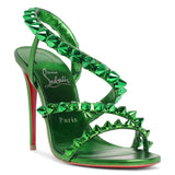 Spikita strap spinach laminato sandals