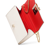 Carasky white leather clutch