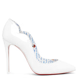 Hot Chick 100 white patent pumps