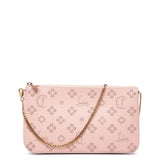 Loubila pink patent pouch