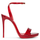 Loubi Queen 120 red patent sandals