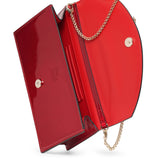 Loubi54 red patent clutch