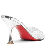 Degramule 85 silver strass mules