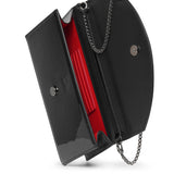 Loubi54 black patent clutch