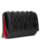 Paloma black leather clutch