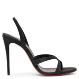 Emilie 100 black glitter sandals