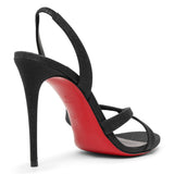 Emilie 100 black glitter sandals