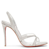Emilie 100 silver glitter sandals