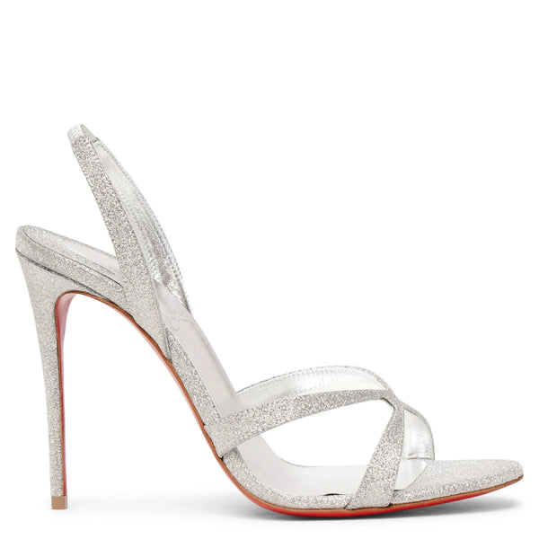Emilie 100 silver glitter sandals