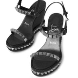 Pyraclou 110 black glitter wedge