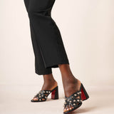 Spika club 85 black leather mules