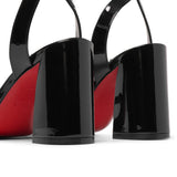 Miss Sabina 85 black patent sandals