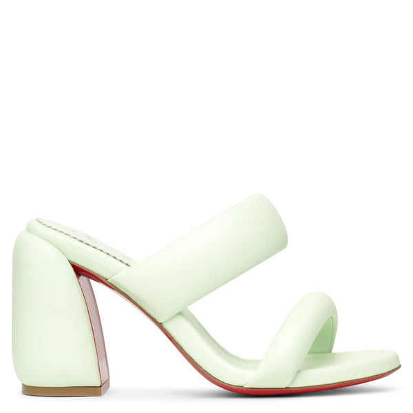 Inflama Sab 85 green leather mules