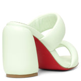 Inflama Sab 85 green leather mules
