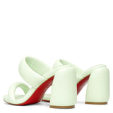 Inflama Sab 85 green leather mules