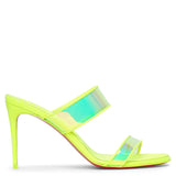 Just Loubi 85 yellow mules