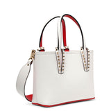 Cabata E/W mini loubinthesky white tote bag