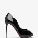 Hot Chick Alta 120 black patent pumps