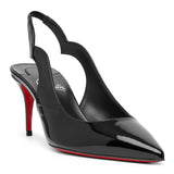 Hot Chick sling 70 patent black pumps