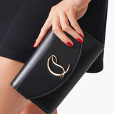 Loubi54 wallet on chain black gold clutch bag