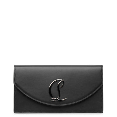 Loubi54 black leather clutch bag