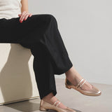 Sweet Jane pink metallic flats