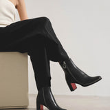 CL Zip 70 black leather ankle boots