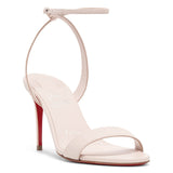 Loubigirl 85 beige leather sandals