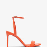 Loubigirl 85 orange leather sandals