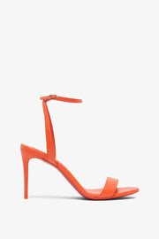 Loubigirl 85 orange leather sandals