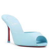 Me Dolly 85 blue leather mules