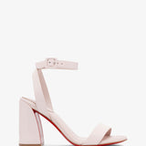Miss Sabina 85 beige patent sandals