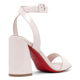 Miss Sabina 85 beige patent sandals
