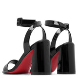 Miss Sabina 85 black patent sandals