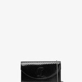 Loubi54 black patent clutch