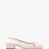 Mamaflirt beige leather sling pumps